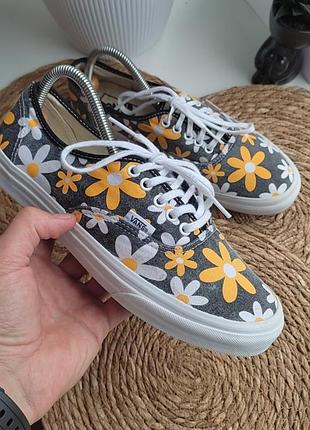 Скейтерские кеды венсы vans era van doren yellow daisy