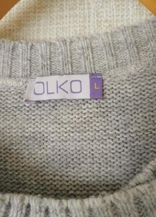 Удлиненный джемпер,свитер женский на запахе от olko p.l(48-50)6 фото