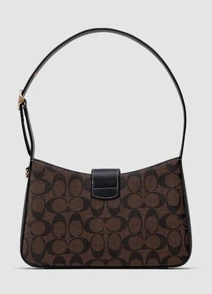 Женская сумка в стиле coach eliza shoulder bag in signature canvas premium.3 фото