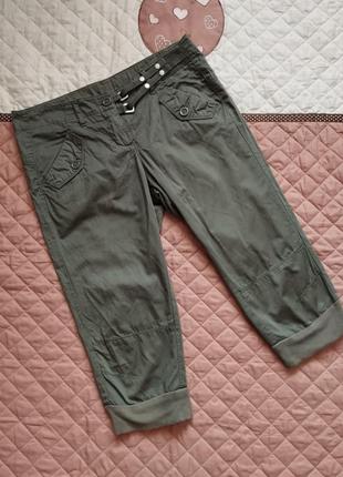 Хаки бриджи капри benetton женские цена 1 грн