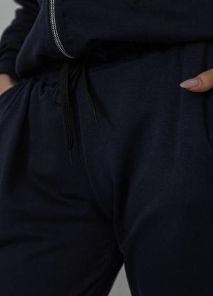 Стильний спортивний жіночий костюм з кофтою на блискавці костюм на блискавці демісезонний жіночий костюм на змійці6 фото