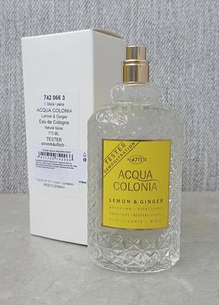 Maurer &amp; wirtz 4711 aqua colognia lemon &amp; ginger тестер унісекс (оригінал)