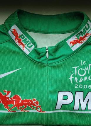 Велофутболка  nike tour de france pmu 2006 jersey оригинал (m)4 фото