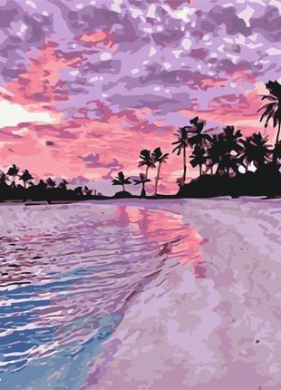 Картина за номерами рожевий захід сонця