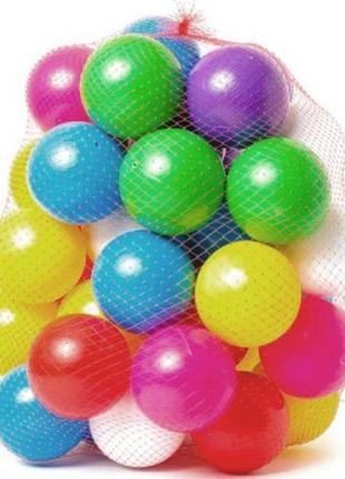 Кульки великі для сухого басейну 40 шт у сітці 8 см, kinderway (02-417)