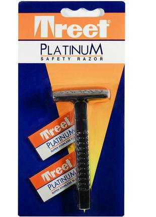 Классический станок для бритья «treet® platinum safety razor» t0013