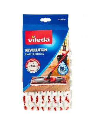 Vileda revolution 2в1 сменная насадка (моп) на швабру из микрофибры 02449