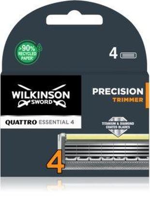 Змінні касети wilkinson sword quattro essential precision trimmer 4 шт w00312
