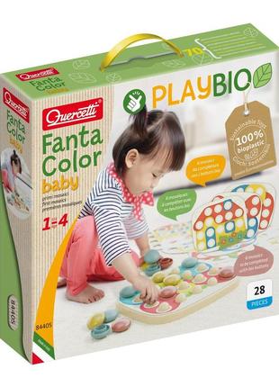 Набір серії "play bio" - для занять мозаїкою fantacolor baby (великі фішки (21 шт). + доска) 84405-q