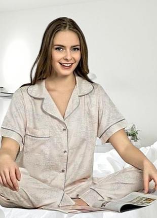 Сатиновая пижама с коротким рукавом le`maries 60293