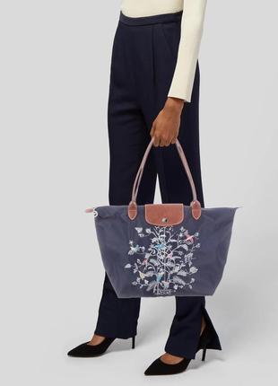 Сумка longchamp pilage birds of paradise оригінал limited edition