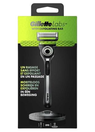 Бритва gillette labs with exfoliating bar с отшелушивающей полоской + магнитная подставка (1 кас.) 02570