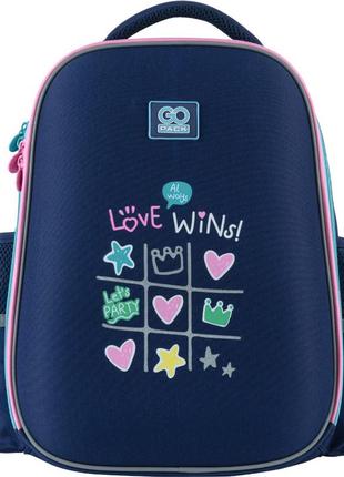 Шкільний рюкзак напівкаркасний education "love wins!", gopack (go23-165m-2)