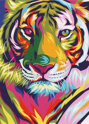 Картина по номерам тигр поп арт