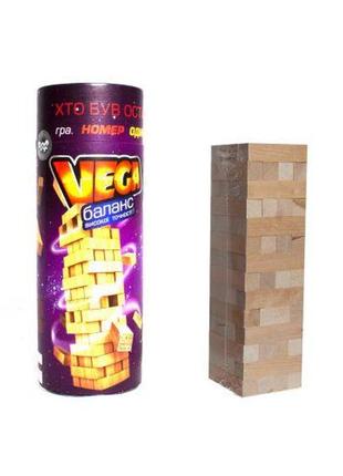 Настільна гра дженга vega "пізанська вежа", danko toys (dtvg-01u)