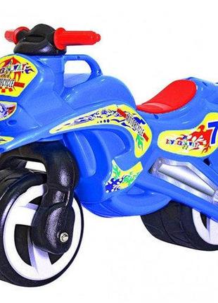 Каталка мотоцикл "мото байк" синій, kinderway (11-006 синій)