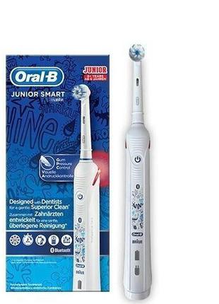 Электрическая детская зубная щетка oral-b junior smart 6+ с bluetooth 02509