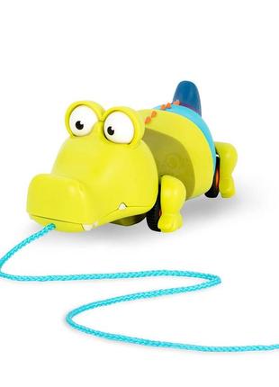 Іграшка-каталка на мотузочці - крокодил клац-клаус (bx1674z)
