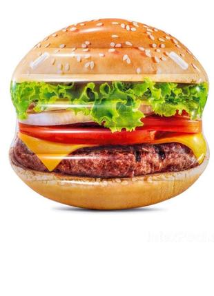 Надувной плотик "гамбургер" intex, 145х142 см (58780)
