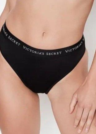 Шикарные плавки чёрного цвета с высокой посадкой victoria's secret, 💯 оригинал1 фото