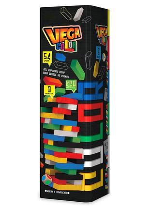 Настільна гра дженга "vega color" рос/укр мова, danko toys (gvc-01)