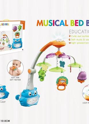 Дитячий музичний мобіль "musical bed bell" з проектором, 2 кольори (n5073a)