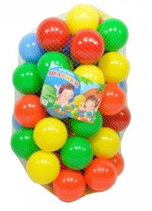 Кульки середні для сухого басейну 30 шт. в сітці 7 см, м.toys (16026)