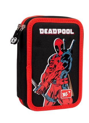 Пенал твердый yes двойной hp-01 marvel deadpool