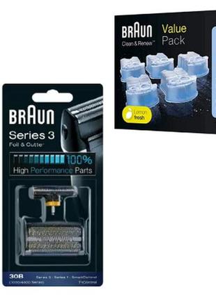 Braun 30b + ccr6 жидкость для бритвы набор