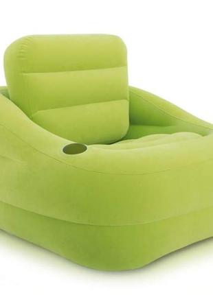 Надувное кресло "accent chair" с подстаканником  97х107х71 см, intex (68586)