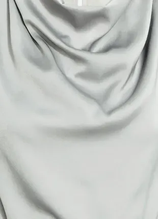 Базова сіра сукня міді з драпуванням від h&m2 фото