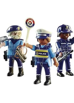 Конструктор playmobil city action "набор фигурок полиции", 18 деталей (70669)