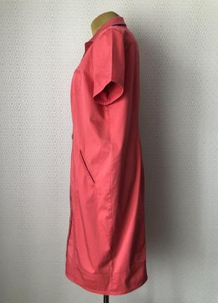 Яркое стильное платье сафари лососевого цвета от gerry weber, размер 46, укр 52-54-564 фото