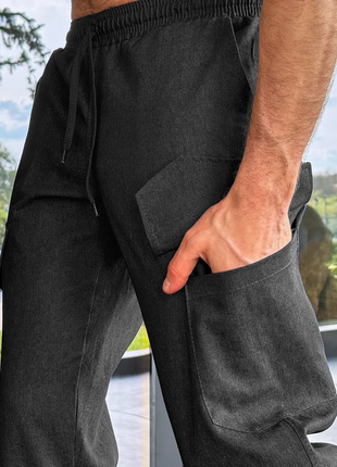Чоловічі карго штани з джинсової тканини , штани чоловічі2 фото