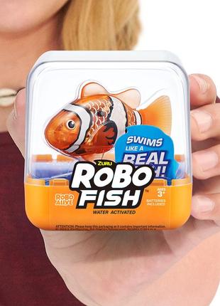 Інтерактивна іграшка robo alive s3 – роборибка (помаранчева) 7191-510 фото