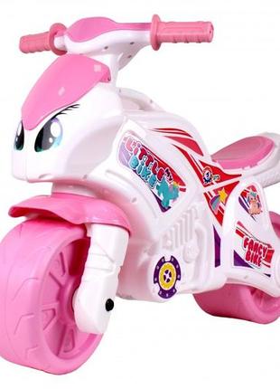 Мотоцикл біло-рожевий для дівчат, тм технок (6450)