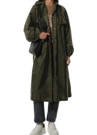 Жіночий плащ оверсайз , плащ-тренч,оливковий плащ,вітровка,плащ міді