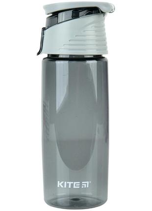 Пляшка для води 550 мл сіра, kite (к22-401-01)