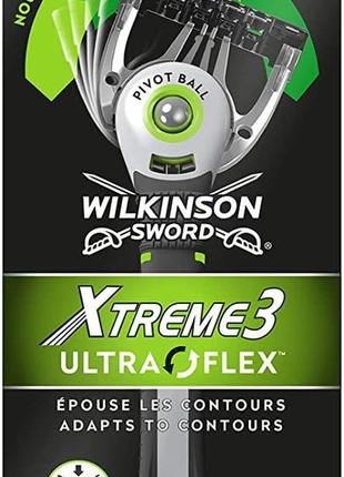 Одноразові станки для гоління wilkinson sword xtreme 3 ultra flex blister (4 шт.) 01606