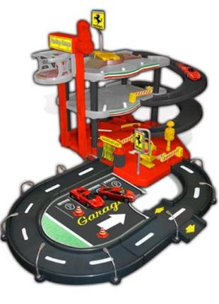 Игровой набор - гараж ferrari (3 уровня, 2 машинки 1:43) 18-31204