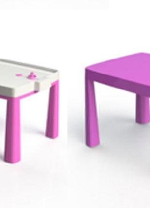 Детский столик 2в1 с комплектом для игр фламинго розовый, тм doloni (04580/3)3 фото