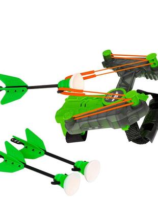 Іграшковий лук на зап'ясток серії "air storm" - wrist bow (зелений, 3 стріли) as140g