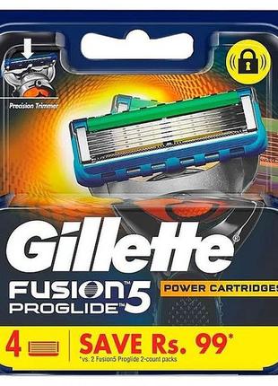 Сменные кассеты gillette fusion proglide power oriqinal 4 шт. g00365