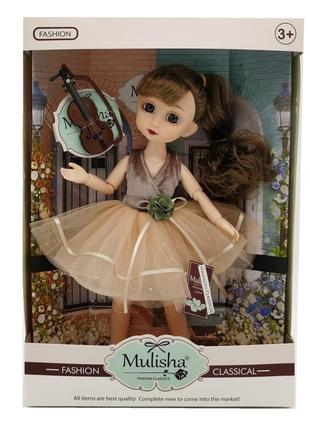Кукла emily "mulisha" со скрипкой, 29 см (qj107)