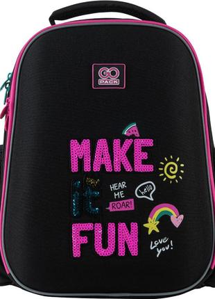 Шкільний рюкзак напівкаркасний education "make it fun", gopack (go23-165m-1)