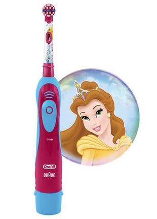 Дитяча зубна щітка на батарейках braun oral-b stages power db4 princess принцеси знімна насадка 01236