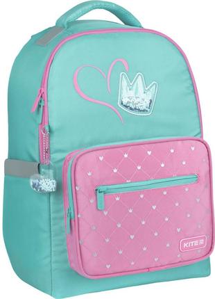 Рюкзак школьный мягкий education "charming crown", kite (k22-770m-3)