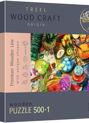 Пазли фігурні з дерева на 500 + 1 елм"кольорові коктейлі"