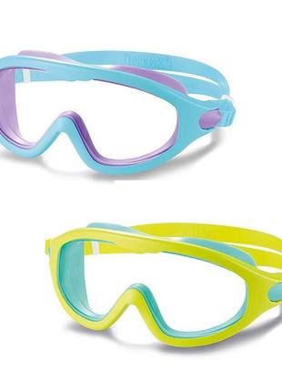 Маска для плавания "kids swim masks" 3-8 лет комплект 2 шт, intex (55983)