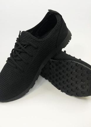 Мужские кроссовки сетка 44 размер. летние кроссовки, мужские кроссовки черные. модель 97234. цвет: черный2 фото